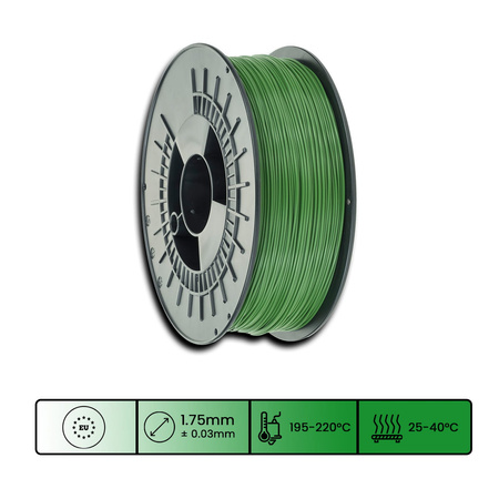 Filament 3DPower Basic PLA 1.75mm Zielony (ca. RAL 6002) 1kg
