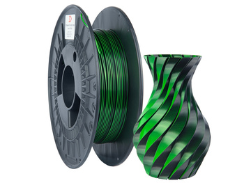 Filament 3DPower PLA SILK Dual Color 1.75mm Zielony & Czarny 0.3kg