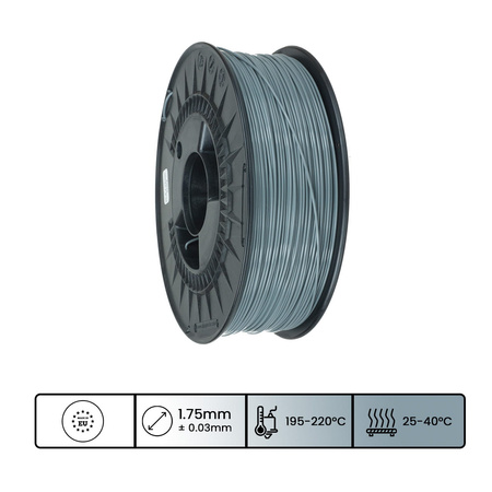 Filament 3DPower Basic PLA 1.75mm Szary (ca. RAL 7012) 1kg