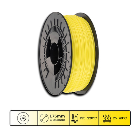 Filament 3DPower Basic PLA 1.75mm Żółty (ca. RAL 1016) 1kg